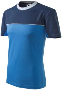 T-Shirt mit zwei Farben, hellblau, S #705886