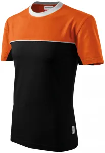 T-Shirt mit zwei Farben, orange, S
