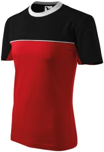 T-Shirt mit zwei Farben, rot, 2XL