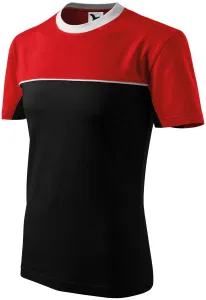 T-Shirt mit zwei Farben, schwarz, S