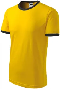 Unisex kontrast T-Shirt, gelb, 3XL #376722