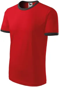 Unisex kontrast T-Shirt, rot, 3XL