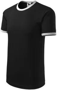 Unisex kontrast T-Shirt, schwarz, 2XL