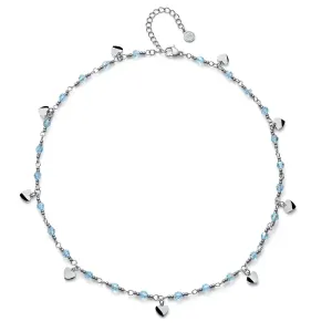 Oliver Weber Bezaubernde Halskette aus Stahl mit Perlen Freak 12262 BLU
