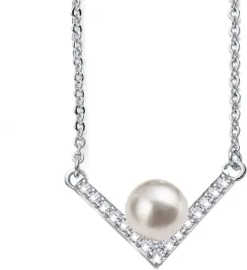 Oliver Weber EleganteHalskette mit Perle und Kristallen Swarovski Point Pearl 12160