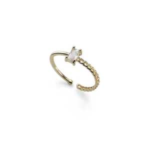 Oliver Weber Eleganter vergoldeter Ring Ariel 41215G M (53 - 55 mm)