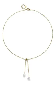 Oliver Weber Stilvolle vergoldete Halskette mit Perlen Aranyani Silky Pearls 12314G
