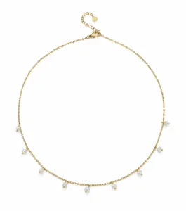 Oliver Weber Wunderschöne vergoldete Halskette mit Perlen Loco Silky Pearls 12313G