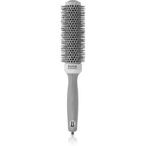Olivia Garden Expert Blowout Speed Round Brush Wavy Bristles White & Grey 35 mm Haarbürste