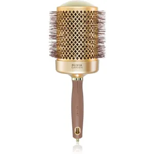 Olivia Garden Expert Blowout Shine Round Brush Wavy Bristles Gold & Brown 80 mm Haarbürste