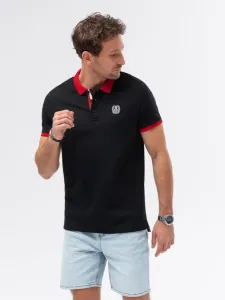 Ombre Clothing Polo T-Shirt Schwarz #1267516