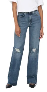 ONLY Damen Jeans ONLJUICY Wide Leg Fit 15258252 Dark Medium Blue Denim 27/30