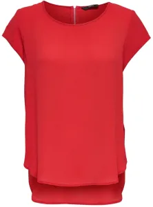 ONLY Damen Bluse ONLVIC Regular Fit 15142784 High Risk Red 40