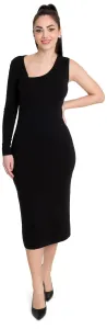ONLY Damen Kleid ONLINA Standard Fit 15302675 Black/One Sleeve M