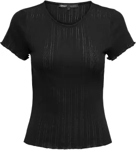 ONLY Damen T-Shirt ONLCARLOTTA Tight Fit 15256154 Black M