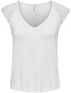 ONLY Damen T-Shirt ONLPETRA Slim Fit 15315803 White L