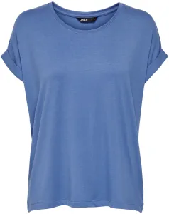 ONLY Damen T-Shirt ONLMOSTER Regular Fit 15106662 Blue Yonder XS