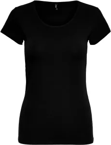 ONLY Damen T-Shirt ONLLIVE Tight Fit 15205059 Black M