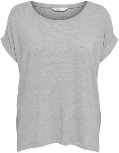 ONLY Damen T-Shirt ONLMOSTER Regular Fit 15106662 Light Grey Melange XS