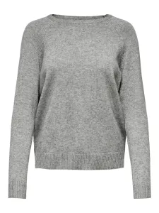 ONLY Frauen-Pullover ONLLESLY 15170427 Medium Grey Melange XS