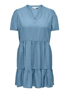 ONLY CARMAKOMA Damenkleid CARTIRI-CARO Regular Fit 15311976 Blissful Blue 3XL/4XL