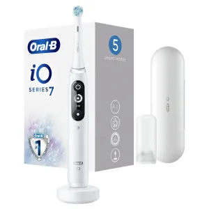 Oral B iO7 elektrische Zahnbürste + Etui White Alabaster 1 St