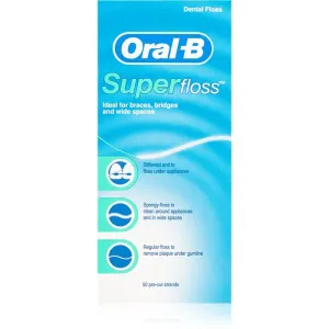 Oral B Super Floss Zahnseide für Zahnklammern und Zahnersatz 50 St