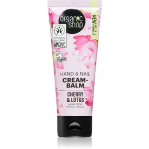 Organic Shop Cherry & Lotus Stärkendes Balsam für Hände und Fingernägel 75 ml