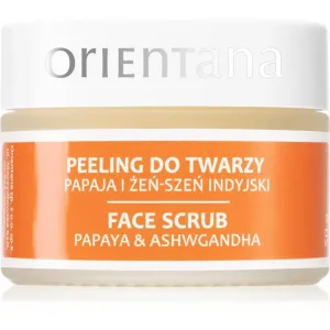 Orientana Papaya & Ashwagandha Face Scrub feuchtigkeitsspendende Gesichtsmaske 50 g