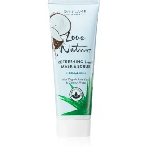 Oriflame Love Nature Aloe Vera & Coconut Water Peeling und Maske mit einer erfrischenden Wirkung 75 ml