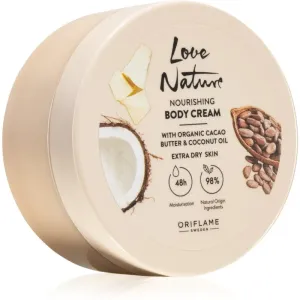 Oriflame Love Nature Cacao Butter & Coconut Oil nährende Körpercrem mit feuchtigkeitsspendender Wirkung 200 ml