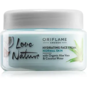 Oriflame Love Nature Aloe Vera & Coconut Water feuchtigkeitsspendende Gesichtscreme für Normalhaut 50 ml