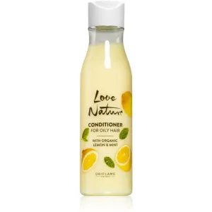Oriflame Love Nature Organic Lemon & Mint leichter Conditioner für fettiges Haar 250 ml