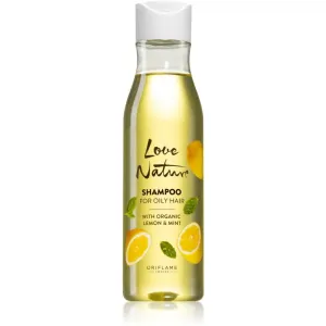 Oriflame Love Nature Organic Lemon & Mint tiefenreinigendes Shampoo für fettiges Haar 250 ml