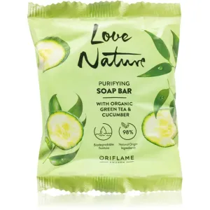 Oriflame Love Nature Green Tea & Cucumber Feinseife mit Milchsäure 75 g