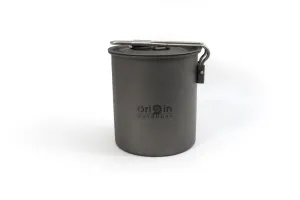 Origin Outdoors Camping Pot Titanium Trekking Topf/Tasse mit Ausguss und Klappgriff Titanium 750 ml