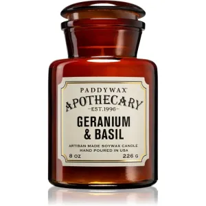 Paddywax Apothecary Geranium & Basil Duftkerze 226 g