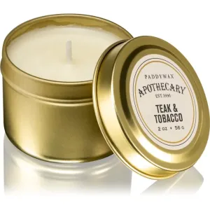 Paddywax Apothecary Teak & Tabacco Duftkerze in blechverpackung 56 g