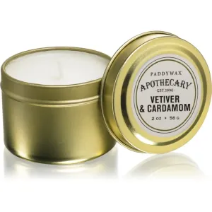 Paddywax Apothecary Vetiver & Cardamom Duftkerze in blechverpackung 56 g