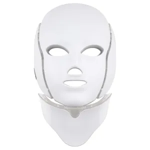 Palsar 7 Behandlungs-LED-Maske für Gesicht und Hals weiß (LED Mask + Neck 7 Colors White)