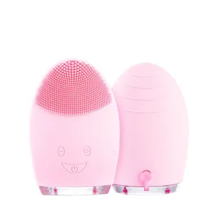 Palsar 7 Runde elektrische Massagebürste für Hautreinigung Massage Brush Silicone Rechargeable Brush Světle růžový