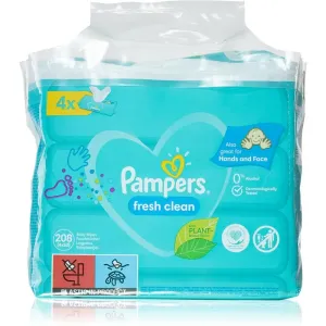 Pampers Fresh Clean feuchte Feuchttücher für Kinder für empfindliche Oberhaut 4x52 St