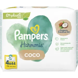 Pampers Harmonie Coconut Pure feuchte Feuchttücher für Kinder 4x44 St