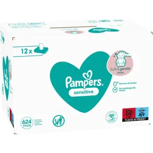 Pampers Sensitive feuchte Feuchttücher für Kinder für empfindliche Oberhaut 12x52 St