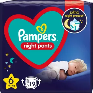 Pampers Night Pants Size 6 Einweg-Windelhöschen für die Nacht 15+ kg 19 St
