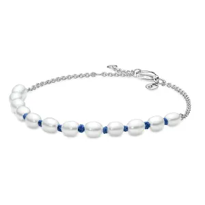 Pandora elegantes Silberarmband mit Süßwasserperlen 591689C01 18 cm