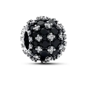 Pandora Glitzernde Silberperle mit schwarzen Zirkonen 792630C04
