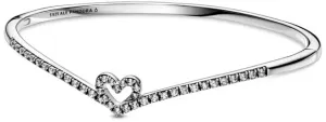 Pandora Romanticromantisches massives Armband mit Herz Wish 599297C01 17 cm
