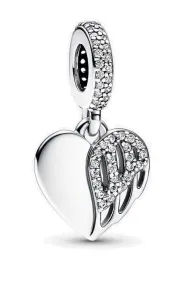 Pandora Sanfter Silberanhänger Herz mit Engelsflügel Moments 792646C01