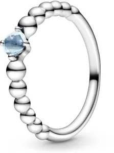 Pandora Silber Ring für Frauen die im März geboren sind 198867C01 56 mm
